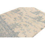 Distressed Homage Hand Knotted Wool Geometric Area Rug