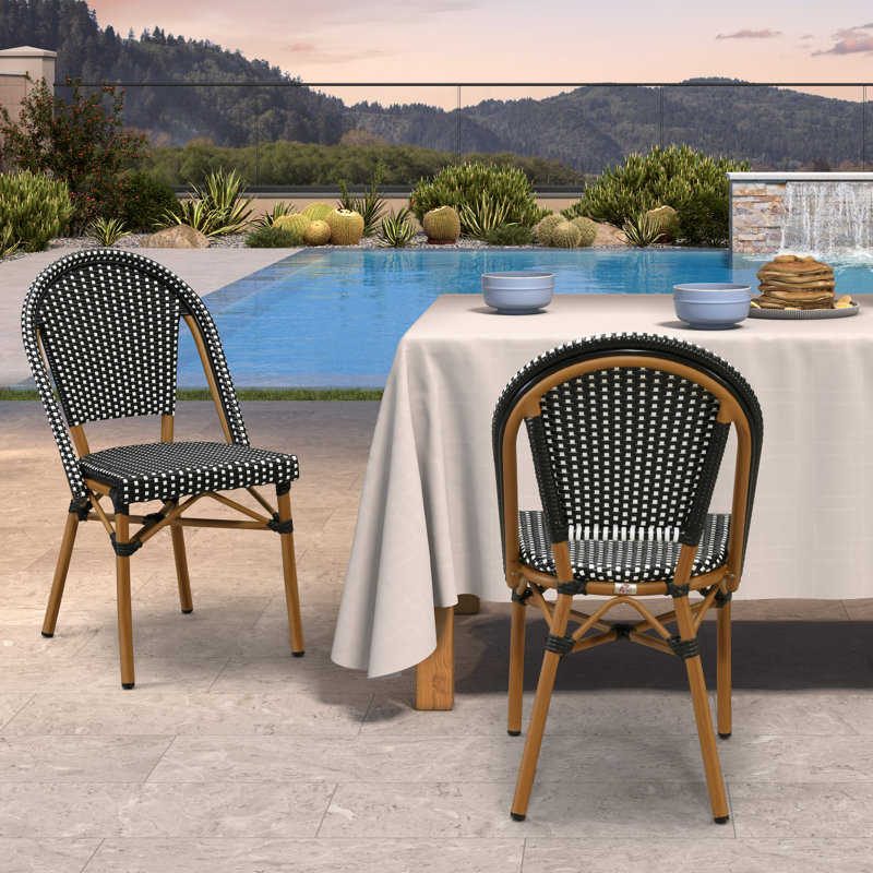 Ensemble de 2 chaises bistro PURPLE LEAF, Black