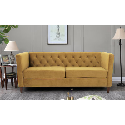 Rubio 73.29'' Velvet Flared Arm Sofa