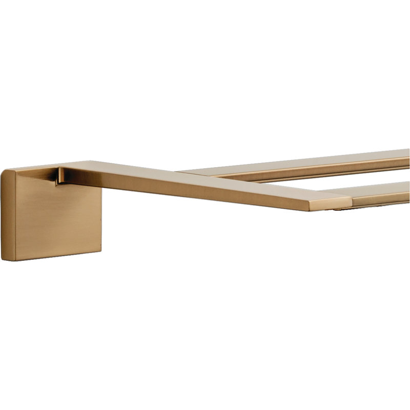 Porte-serviettes mural double 24 po Vero, Bronze-Champagne lustré