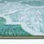 Modern Aqua Geometric Area Rug & Runner – Non Slip Large Living Room, Bedroom, Hallway & Kitchen Carpet-942124207