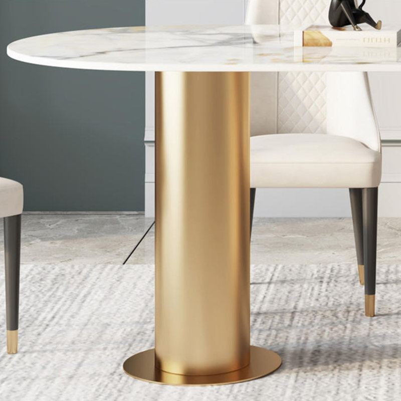 Ensemble de table de salle à manger ovale moderne et luxueux, H 29,5 po x L 78,7 po x l 31,5 po