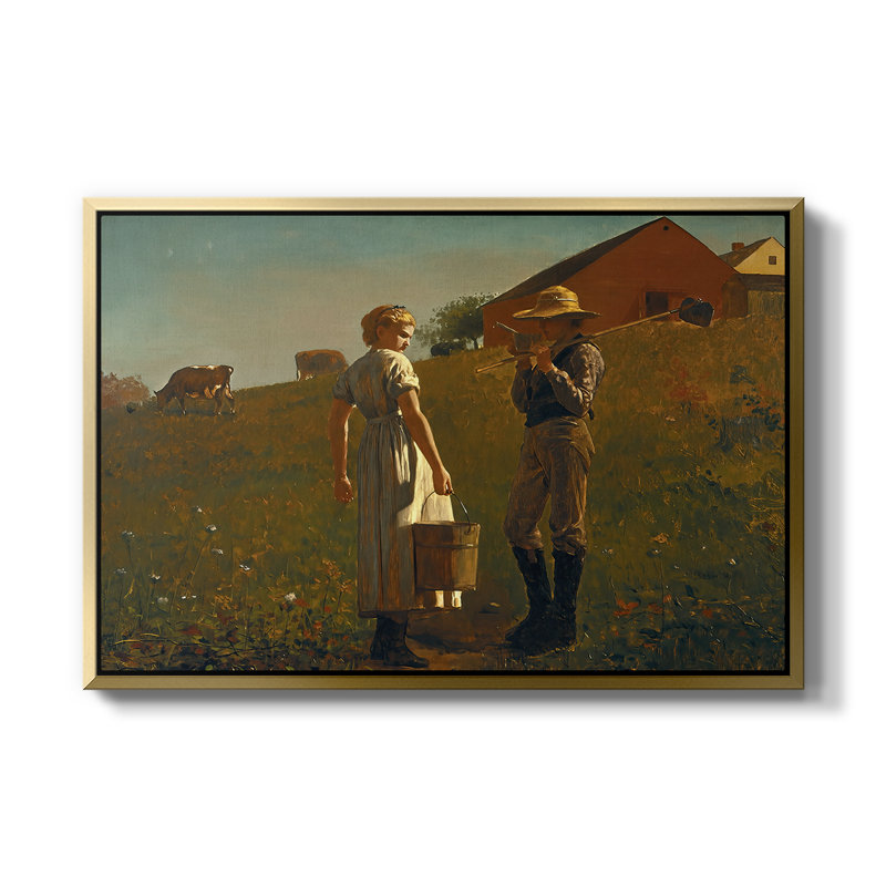 A Temperance Meeting, 1874 - Winslow Homer, toile tendue avec châssis, 16 x 24, Doré