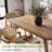 63" solid wood dining table