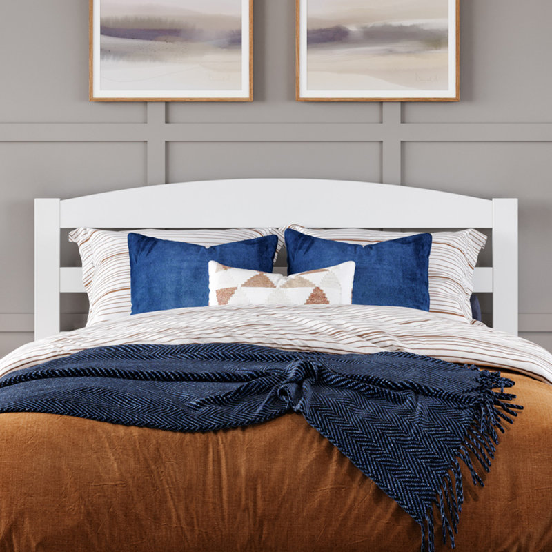 Elliana Solid Wood Headboard, Queen, White