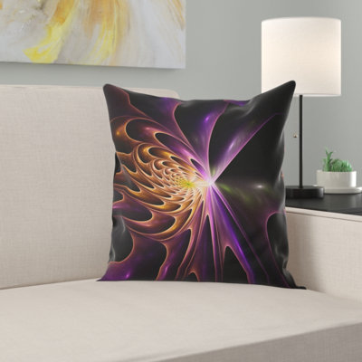  Coussin décoratif abstrait avec fractales colorées 3D