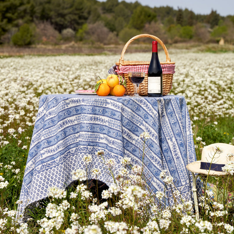 Charlemont Provence Rectangular Tablecloth, Dijon/Blue, 106" x 71"