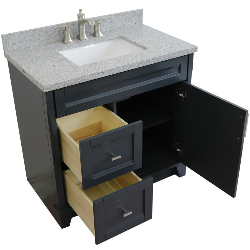 Ensemble de meuble-lavabo simple 37 po, Gris foncé, gris