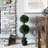 3' Artificial Double Ball Green Cedar Topiary.
