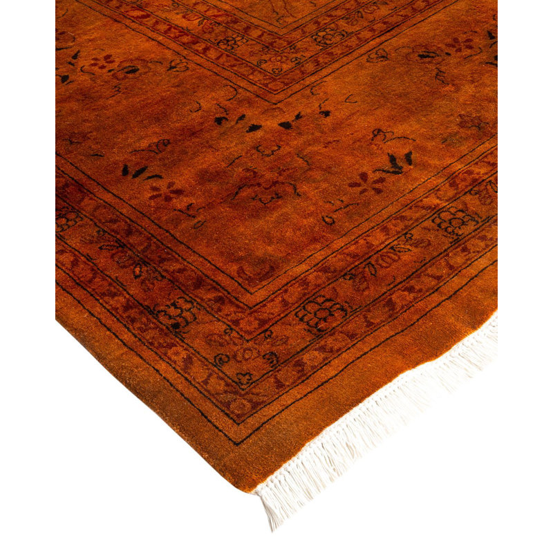 Tapis unique noué à la main Osbaldo - orange
