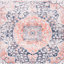 Tapis oriental tissé à plat à la main ivoire / bleu marine / rose Joppatowne-1679599149