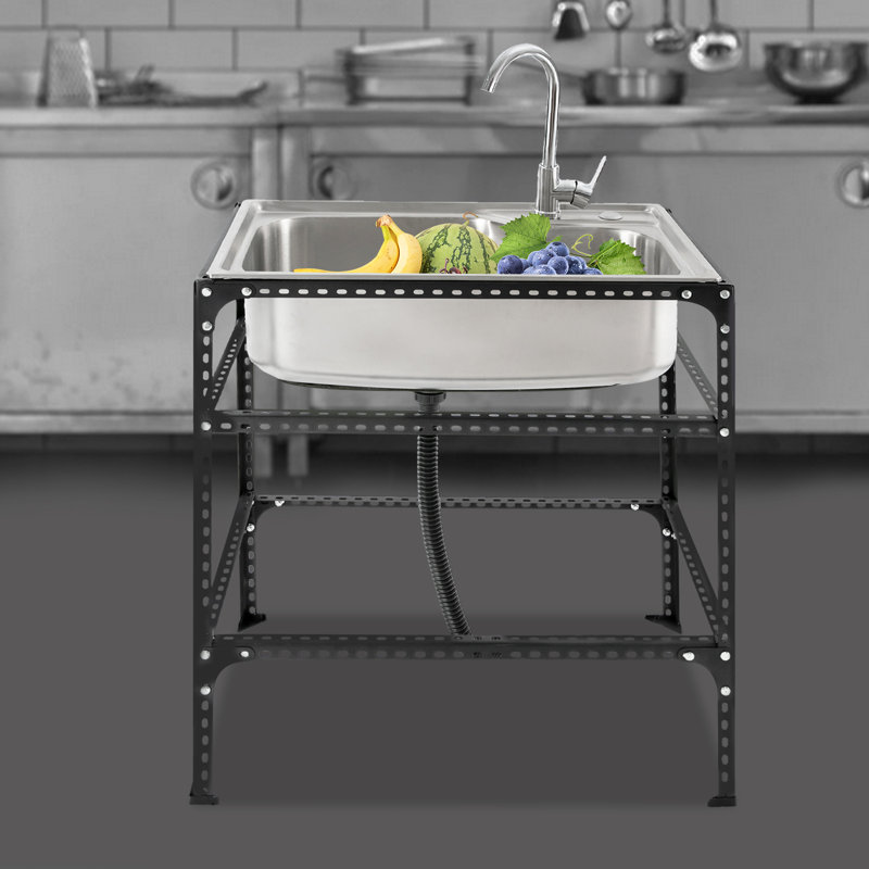 28'' L x 18'' W Freestanding Service Sink with Faucet