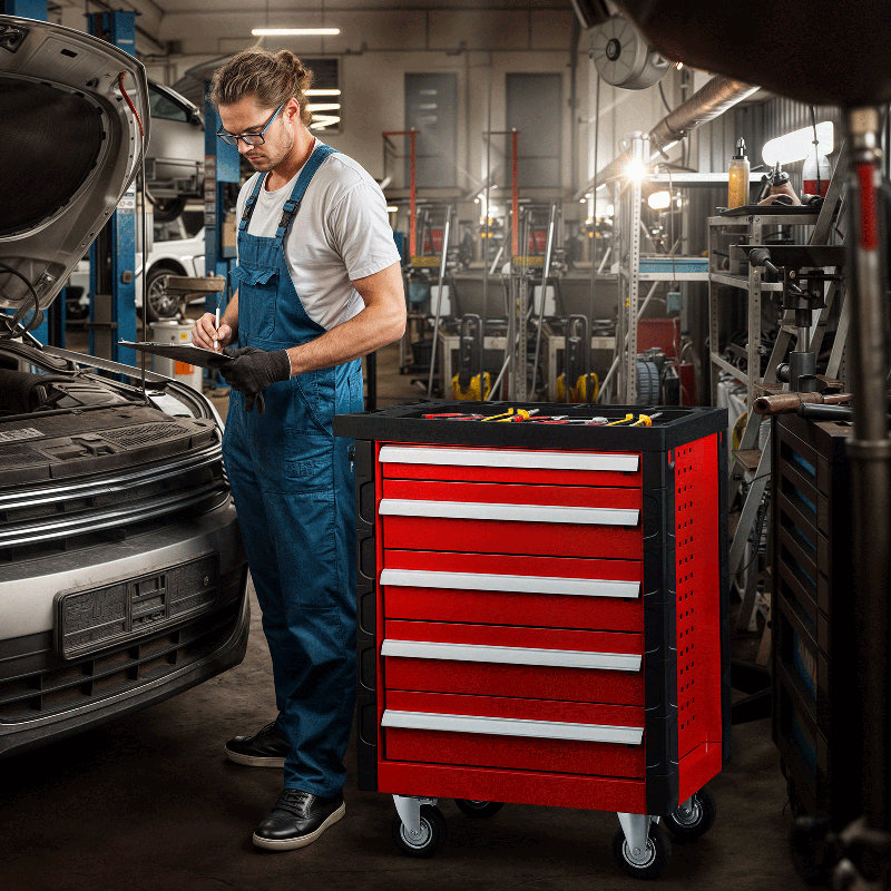 Ensemble de rangement à 5 tiroirs l 30,5 po avec roulettes