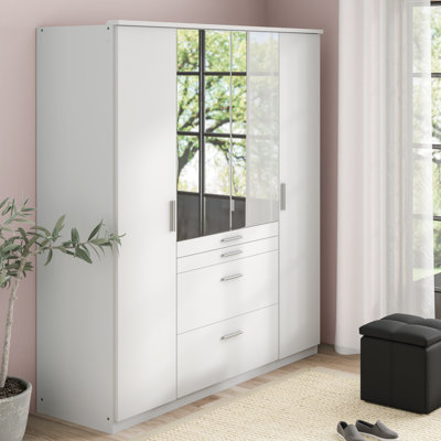 Faustus 4 Door Manufactured Wood Wardrobe