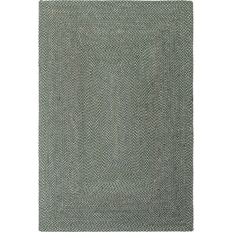Tapis contemporain Aideen - vert, Rectangle 6 pi 1 po x 9 pi