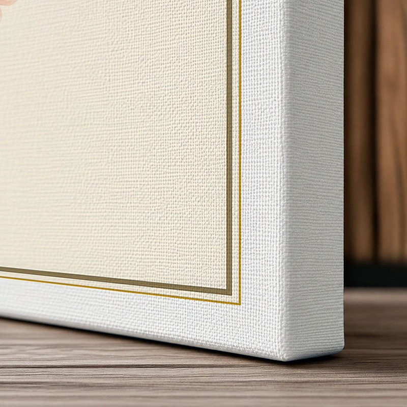 Flowering Branch in Bloom Japandi - Wrapped Canvas, 30x20 - 76.2 x 50.8 cm, White Border