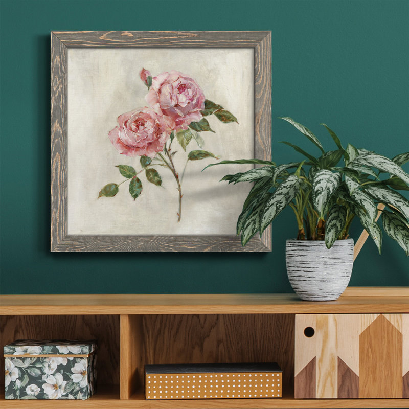 Brush Strokes - Single Picture Frame Painting on Canvas, 31.5" H x 31.5" W x 1" D, Grey