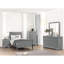 Cadre de lit simple gris avec design, style contemporain / transitionnel, bois massif, tiroir anglais, option de décoration de chambre à coucher-497281973-497281975