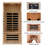 1 - Person Indoor Bluetooth Compatible FAR Infrared Sauna in Hemlock
