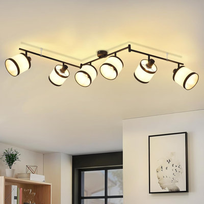 Burlap Semi Flush Mount