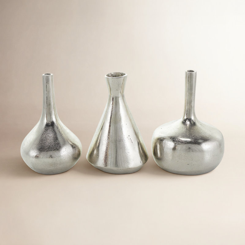 Bozeman Earthenware Table Vase, Silver