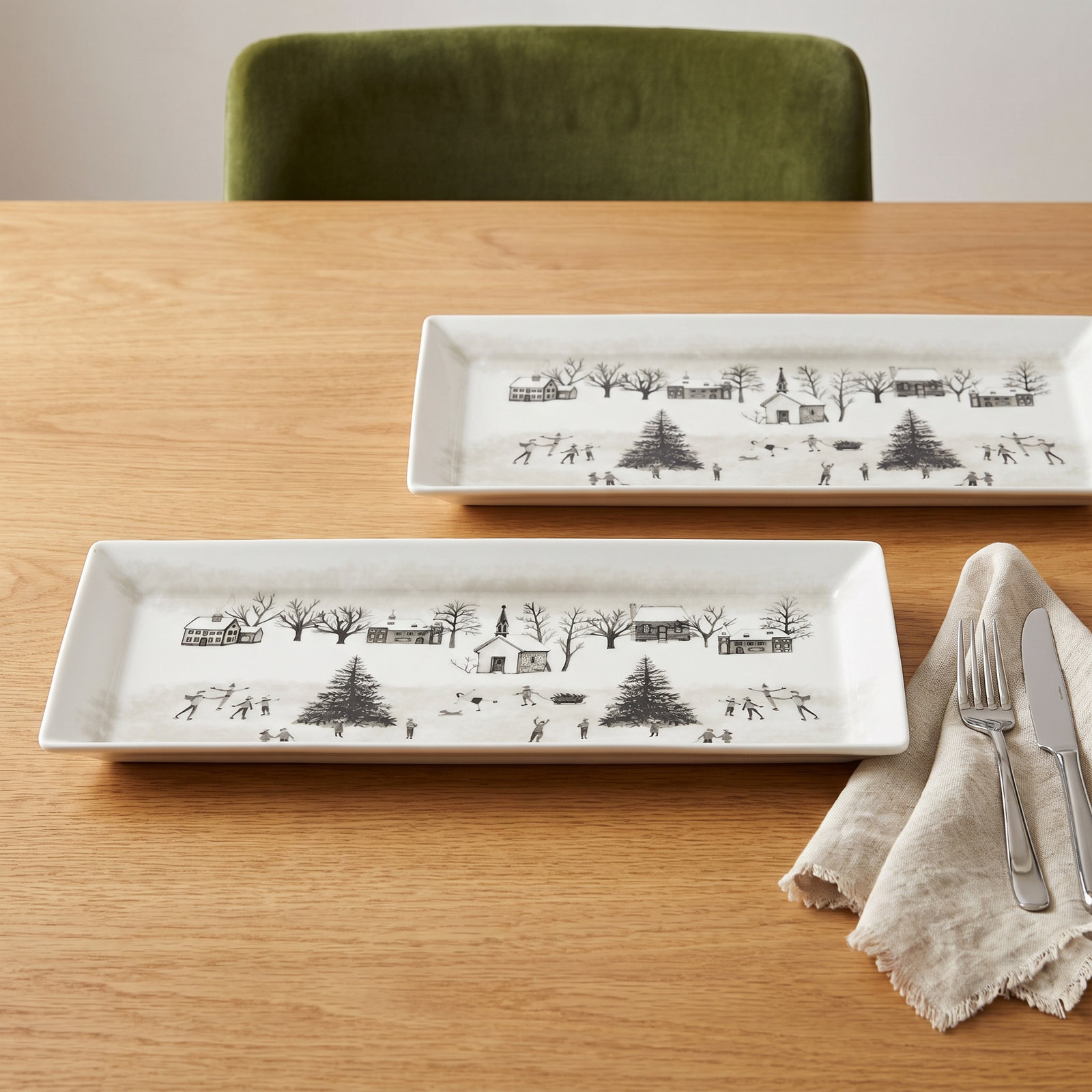 Scandinavian Wonderland Rectangle Porcelain Tray