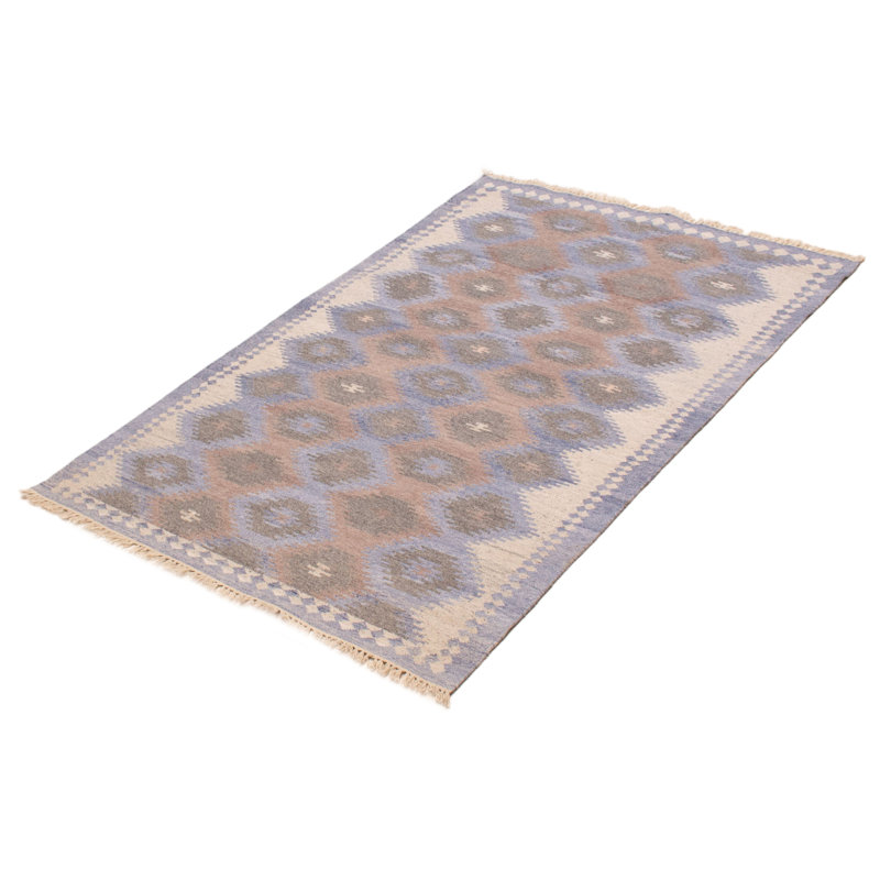Kilim bleu ardoise Ankara 5 pi 2 po x 8 pi 1 po