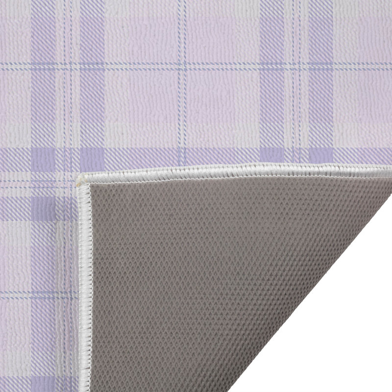 Vinny Tartan Outdoor Doormat, 24'' W x 17'' L, Purple