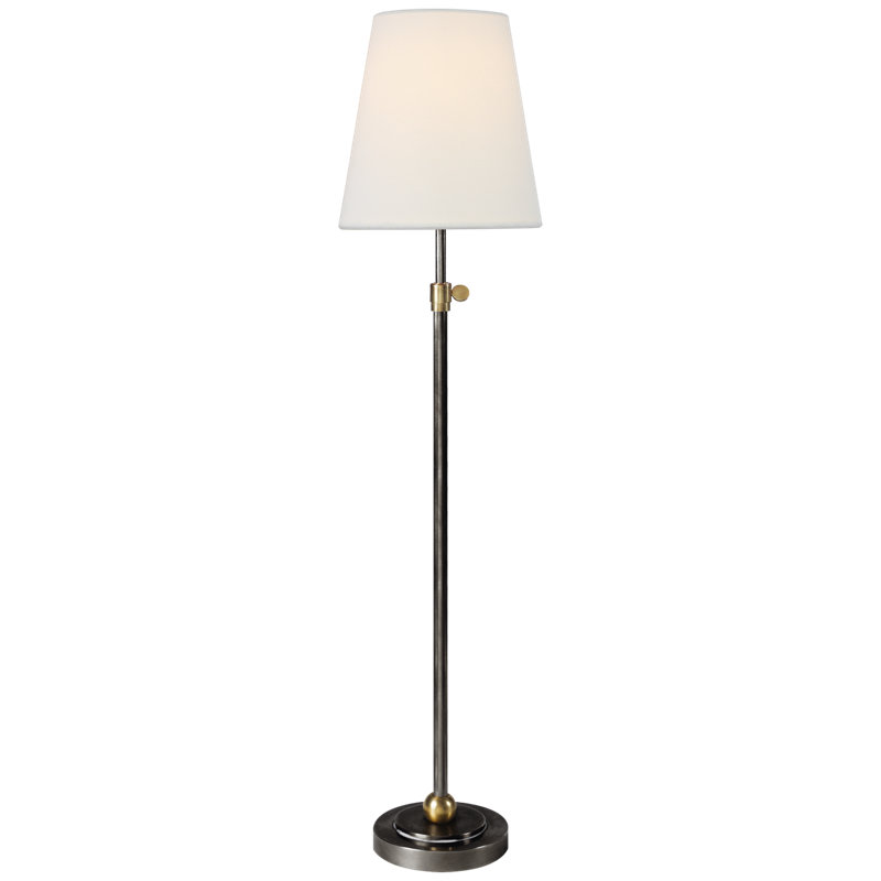 Thomas O'Brien Bryant 1 - Light Standard, Bronze/Hand-Rubbed Antique Brass, Fabric