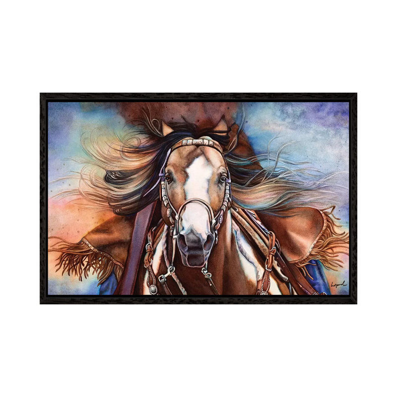 Point Blank by Lisa Lopuck - Painting on Canvas, 101.6 cm H x 66.04 cm W, Black Framed