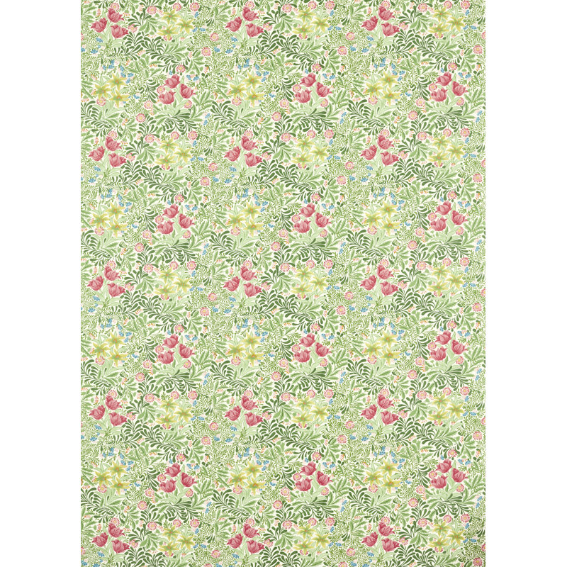 Bower Fabric, Green/Rose
