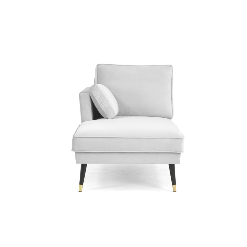 Pickering Upholstered Chaise Lounge, Silver