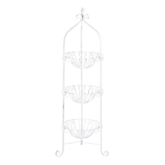 Corner Basket Stand | 3-Tier Metal Wire Storage Rack
