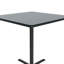 Table de bistro et de pause-café Correll 36 rond, 42 haut café, debout, hauteur de tabouret de bar, plateau en stratifié thermolaqué de granit gris, base en fonte, patins de nivellement