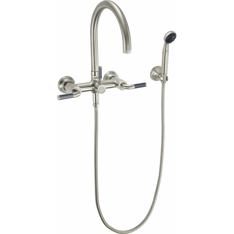 Descanso Tub Filler with Diverter, Satin Nickel/Gray, Lever Handle