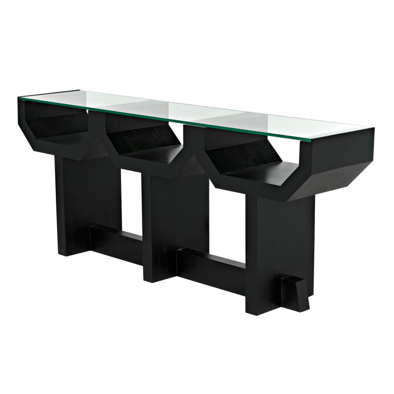 Ando 75'' W Glass Console Table