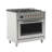 36 in. Stainless Steel Professional Gas Range with Legs, KM-FR36GL-SS.