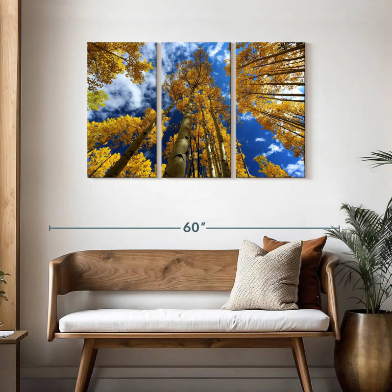 Harnek Gold Leafed Aspens, 28" H x 45" W