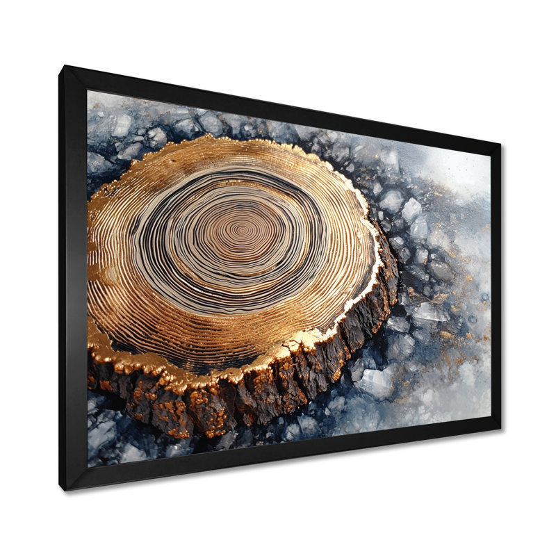 «Giess Crystal Winter Winter Slide Harmony», art mural arbres, H 34 po x l 44 po, Reproduction encadrée d'une seule photo