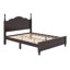 Structure de lit plateforme en bois, lit plateforme de style rétro avec support en lattes de bois