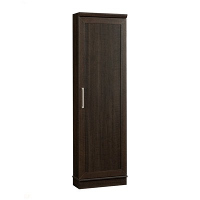 Armoire de rangement contemporaine en bois d'ingénierie avec 5 tablettes, brun