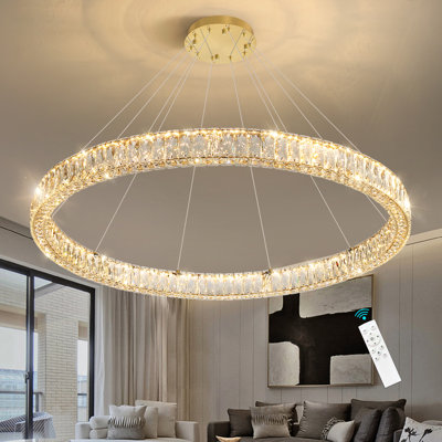 Glam Modern Large Ring Led Chandelier