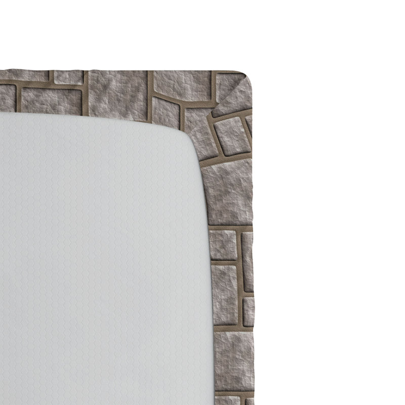 Drap-housse Ambesonne, Drap-housse très grand californien, Taupe chaud, brun clair foncé / géométrique