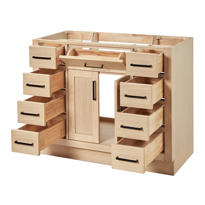 Base de meuble-lavabo simple 42 po Osoria, Chêne naturel