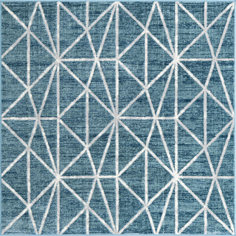 Eshin Geometric Indoor Rug, Square 5'3"
