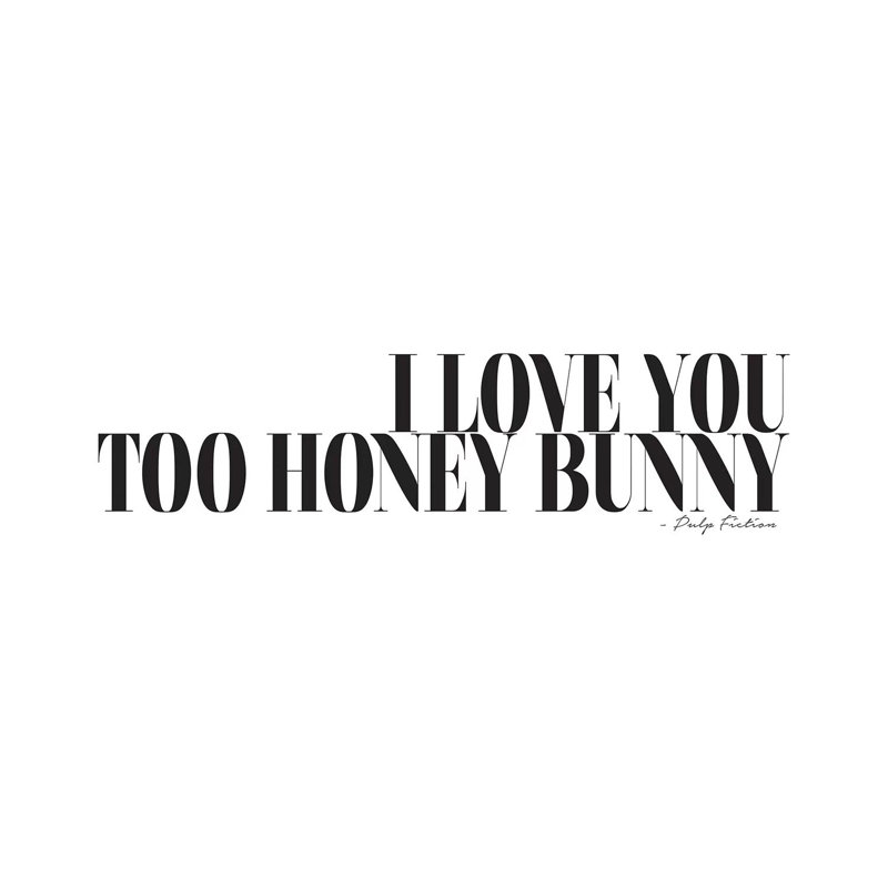 I Love You Too Honey Bunny - Wrapped Canvas Panoramic Print, 30.48 cm H x 91.44 cm W x 3.175 cm D