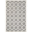 Tapis gris / ivoire touffeté à la main à motif géométrique d'Igna-202954822