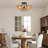 3-Light Boho Rattan Cluster Semi Flush Mount Ceiling Lights For Bedroom Nursery Kitchen Island Entryway Foyer Living Room-267240258