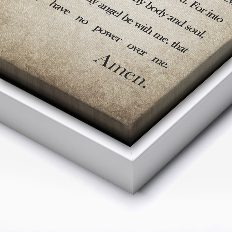 Luther's Morning Prayer, Canvas, White Framed, 08"H x 10"W