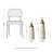 Modern White & Gold Stripes Metal Vase Floor Vase